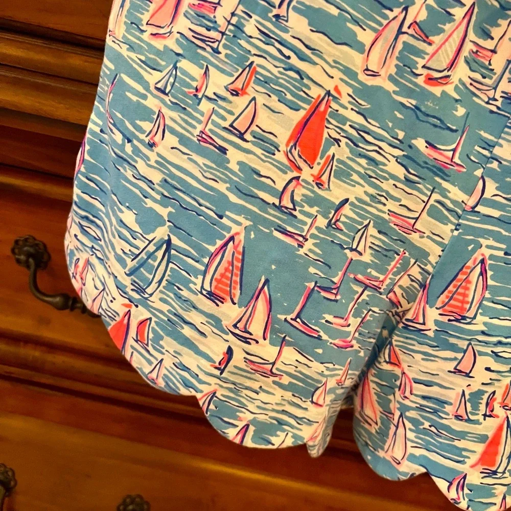 Lilly Pulitzer sailboat pattern romper - Picture 2 of 5